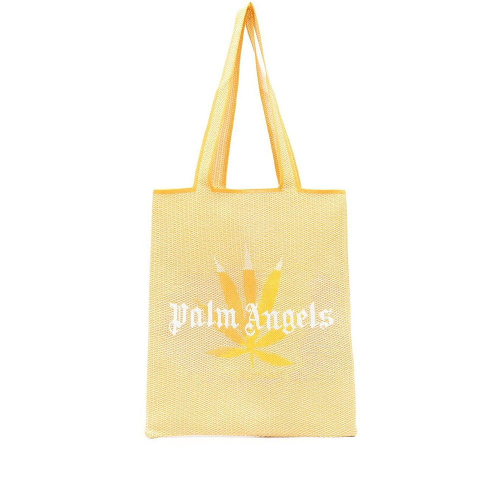 PALM ANGELS WEED RAFIA SHOPPER