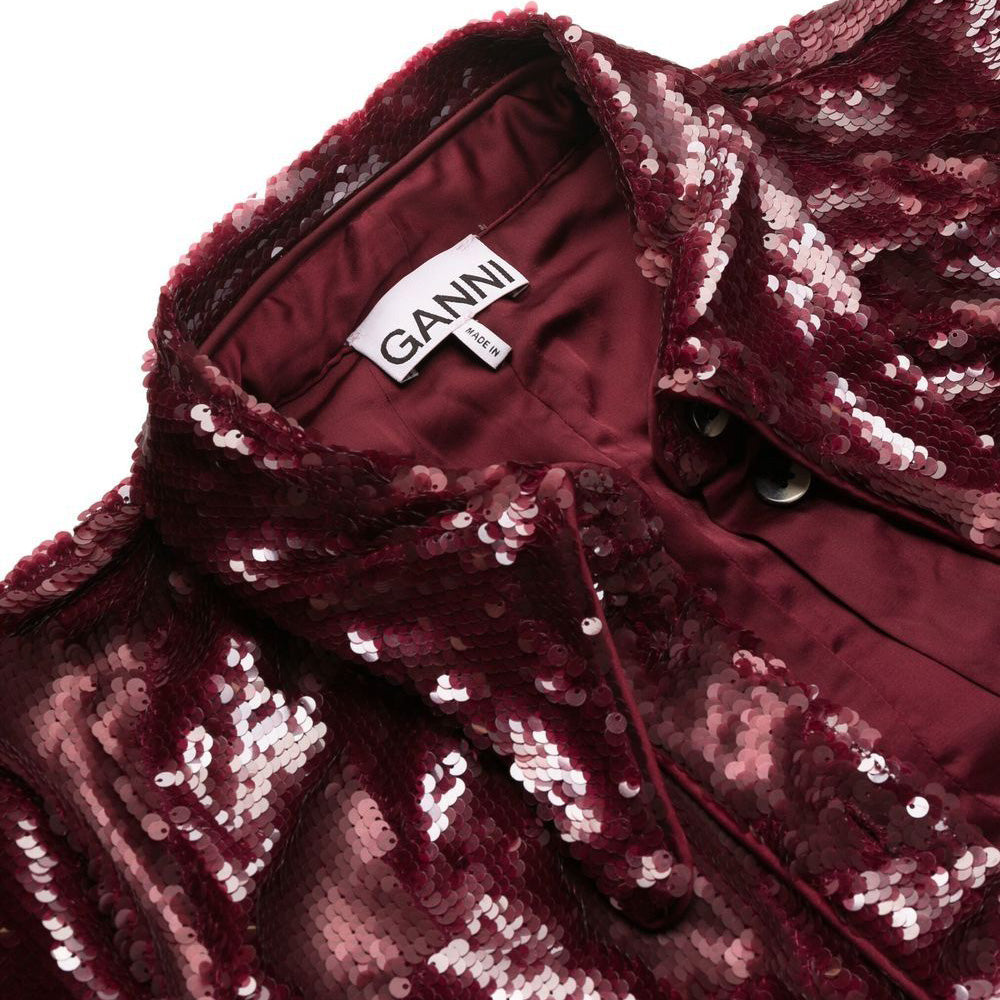 GANNI SEQUINS SHIRT DRESS