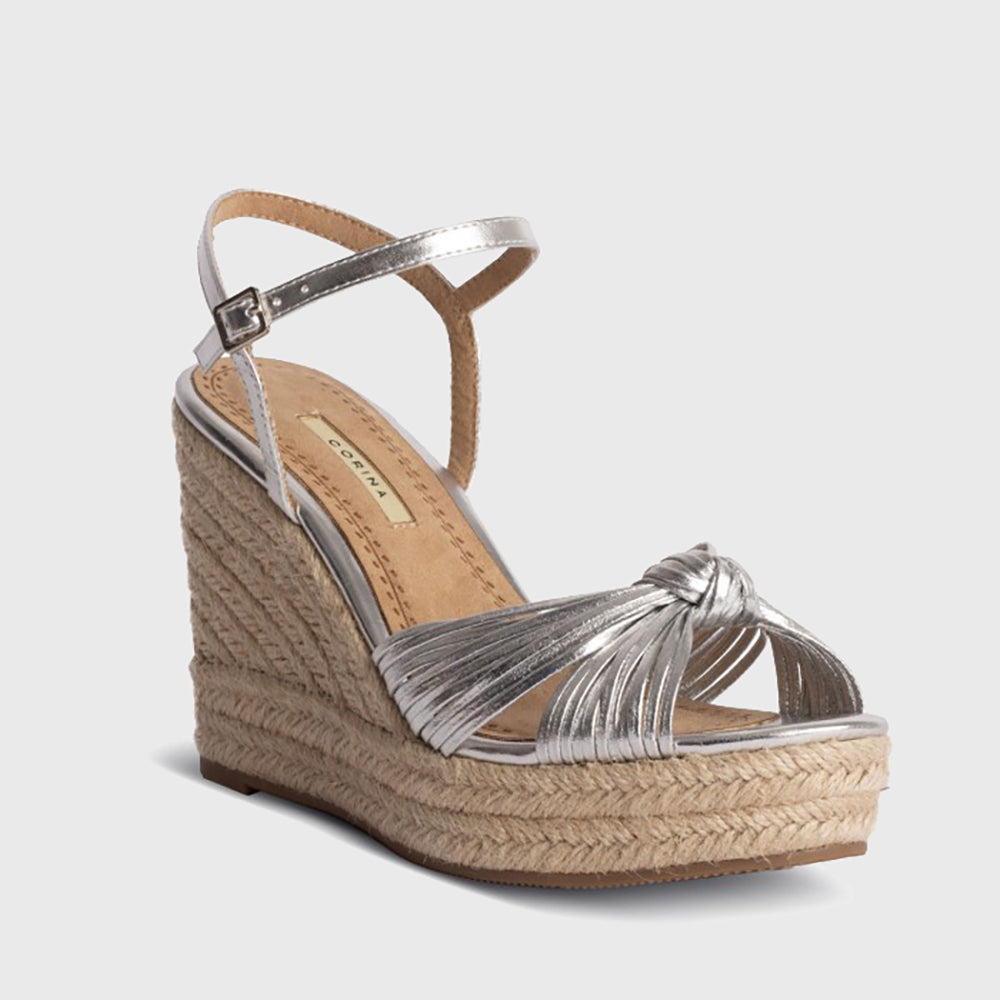 CORINA HEELED SANDALS SILVER