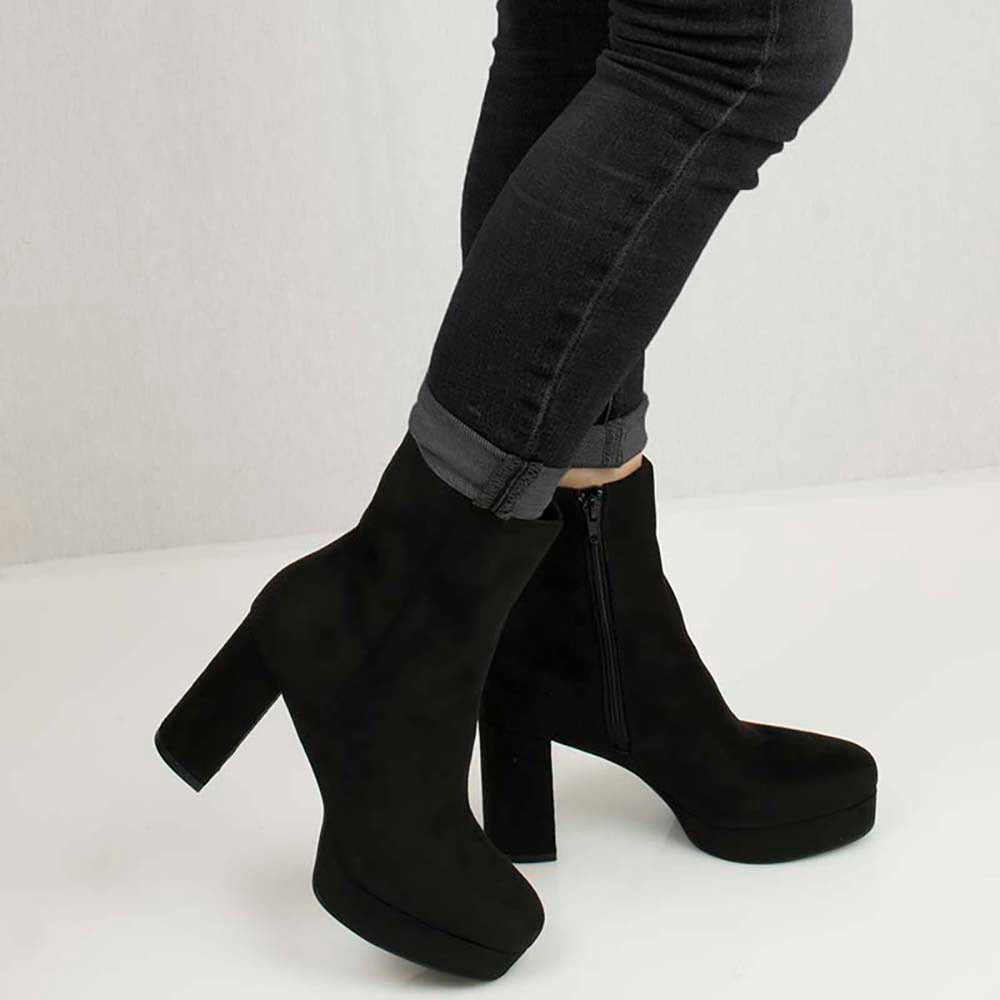 CORINA HEELED BOOTIES BLACK