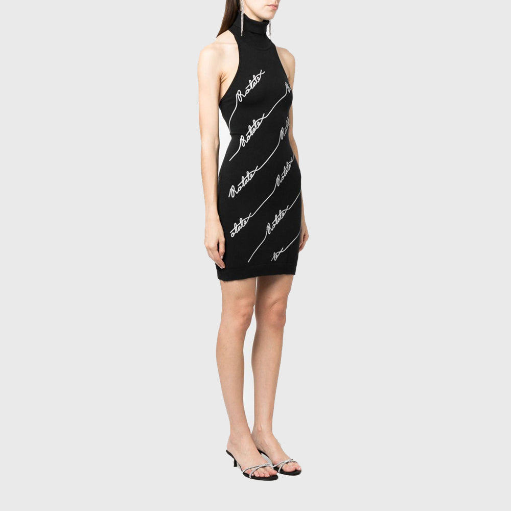 ROTATE SEQUIN LOGO MINI DRESS