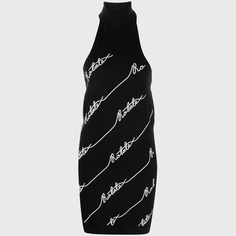 ROTATE SEQUIN LOGO MINI DRESS