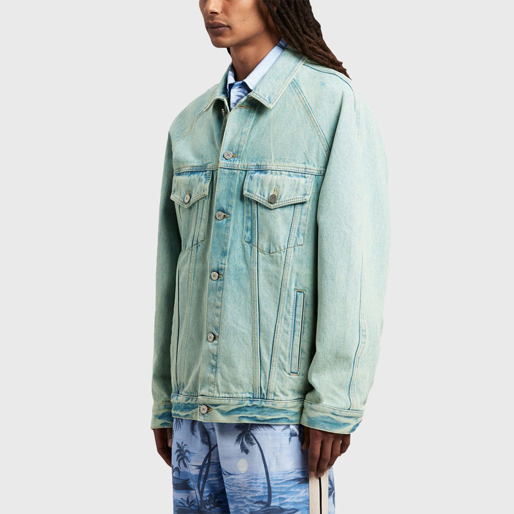 OVERDYE LOGO LOOSE DENIM JKT