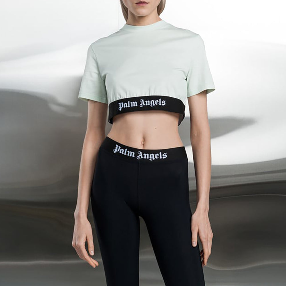 LOGO TAPE CROP TEE