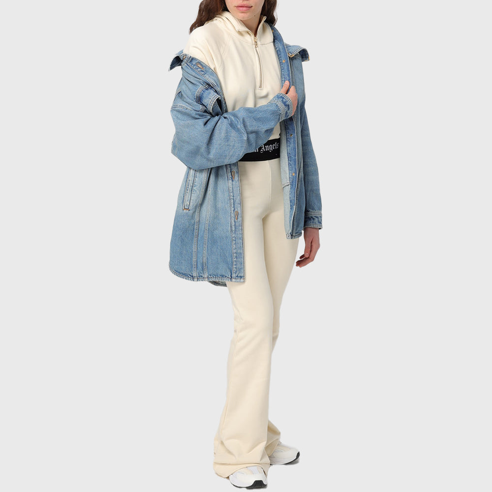 LOGO TAPE ZIPPED HOODY