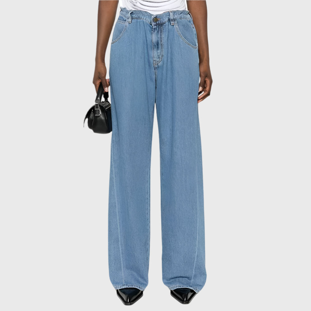 DARK PARK IRIS-TENCEL PAPER BAG PANTS