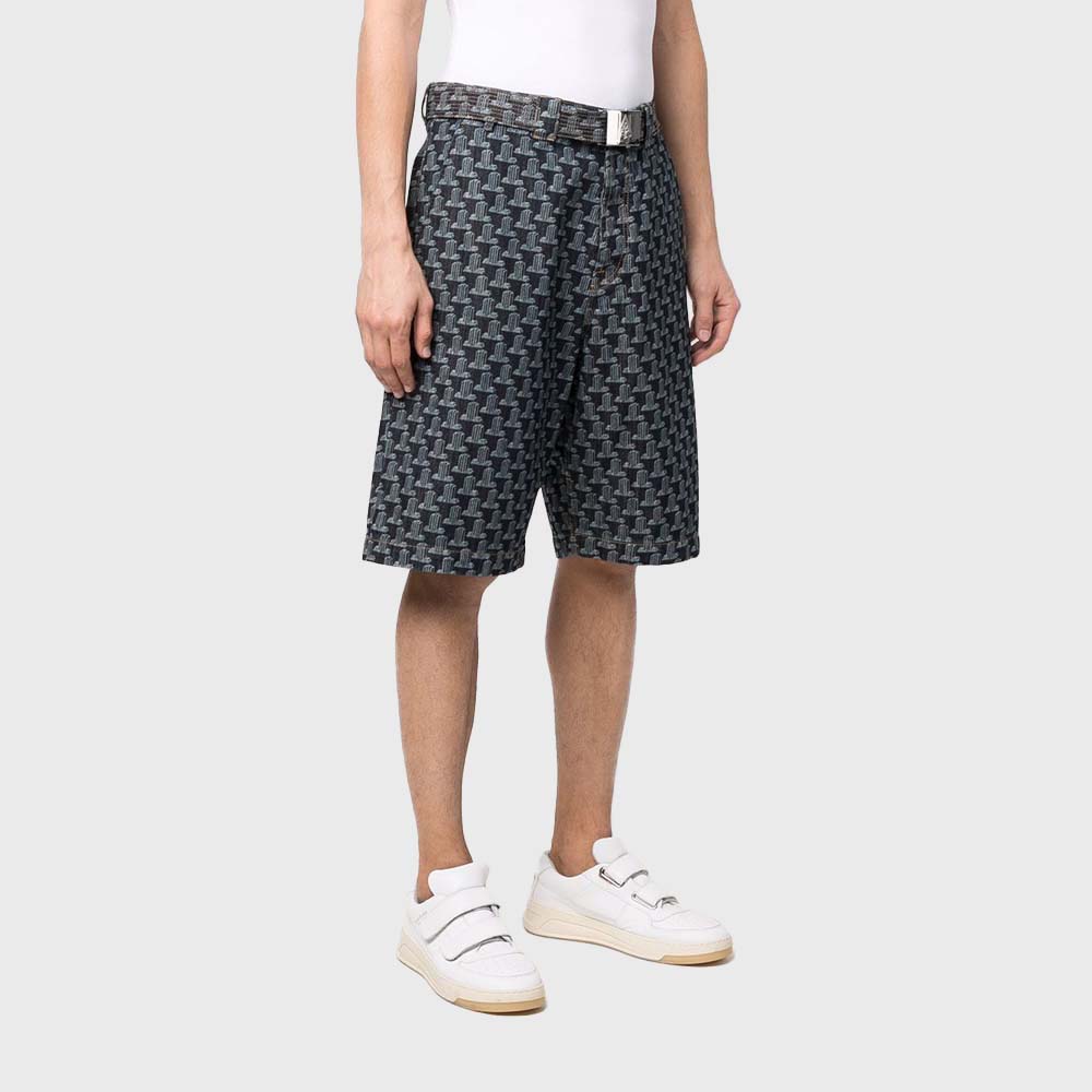 LANVIN ΣDENIM PRINTED SHORT