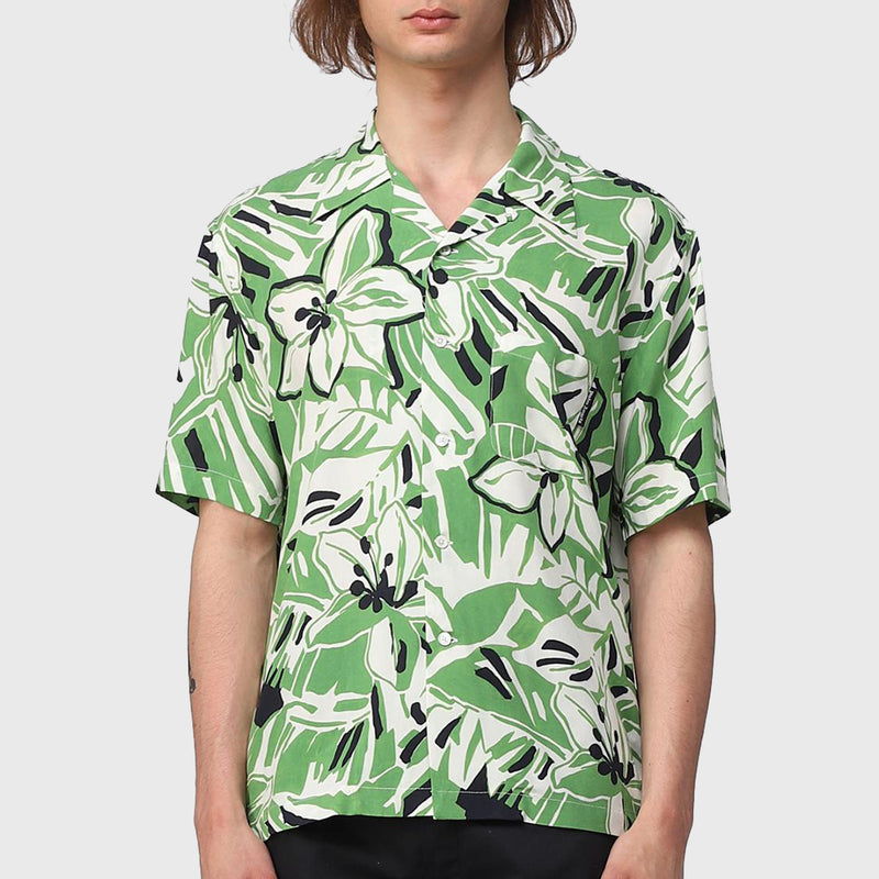 MACRO HIBISCUS BOWLING SHIRT