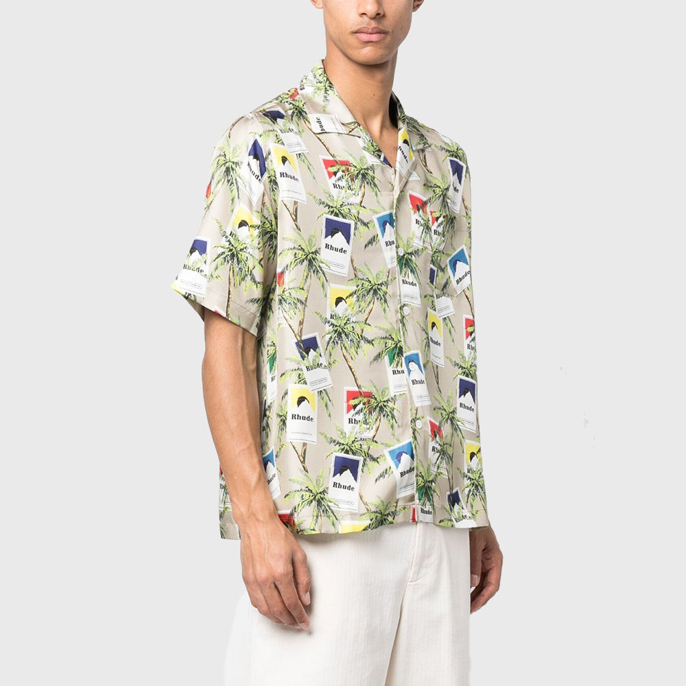 RHUDE CIGARETTE PRINT BUTTON UP