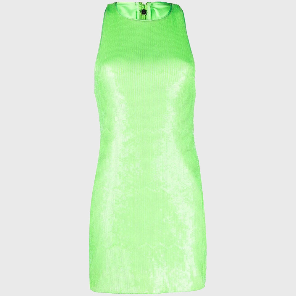 ROTATE SEQUINS MINI HIGH NECK DRESS