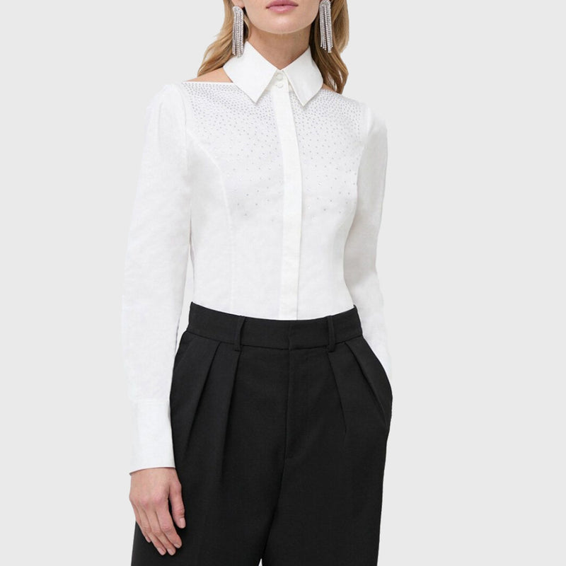 KARL LAGERFELD FITTED RHINESTONE SHIRT