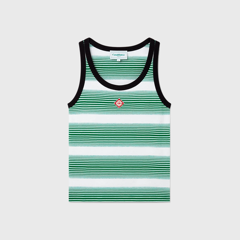 LOGO STRIPE RINGER TANK